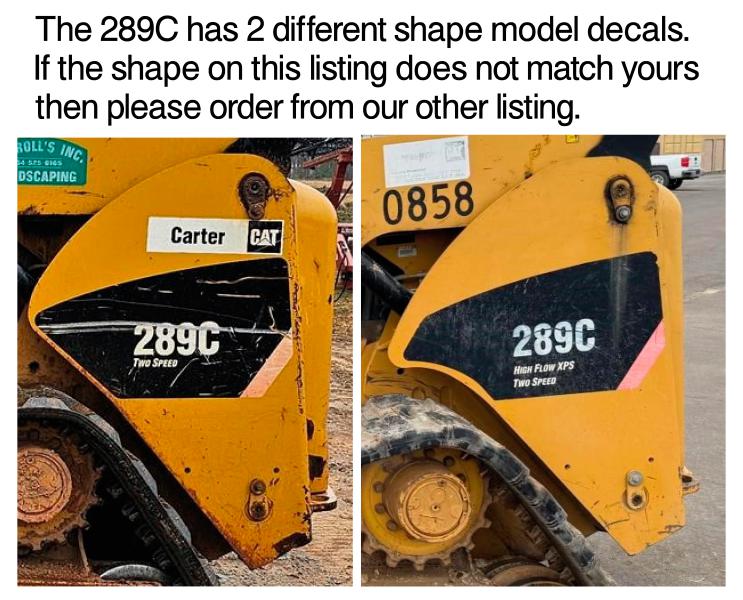 CAT 289C Decal Kit