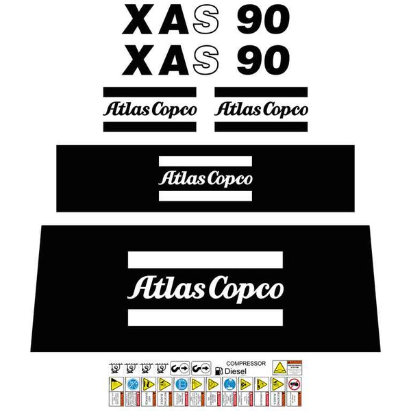 Atlas Copco XAS90 Decal Kit - Compressor