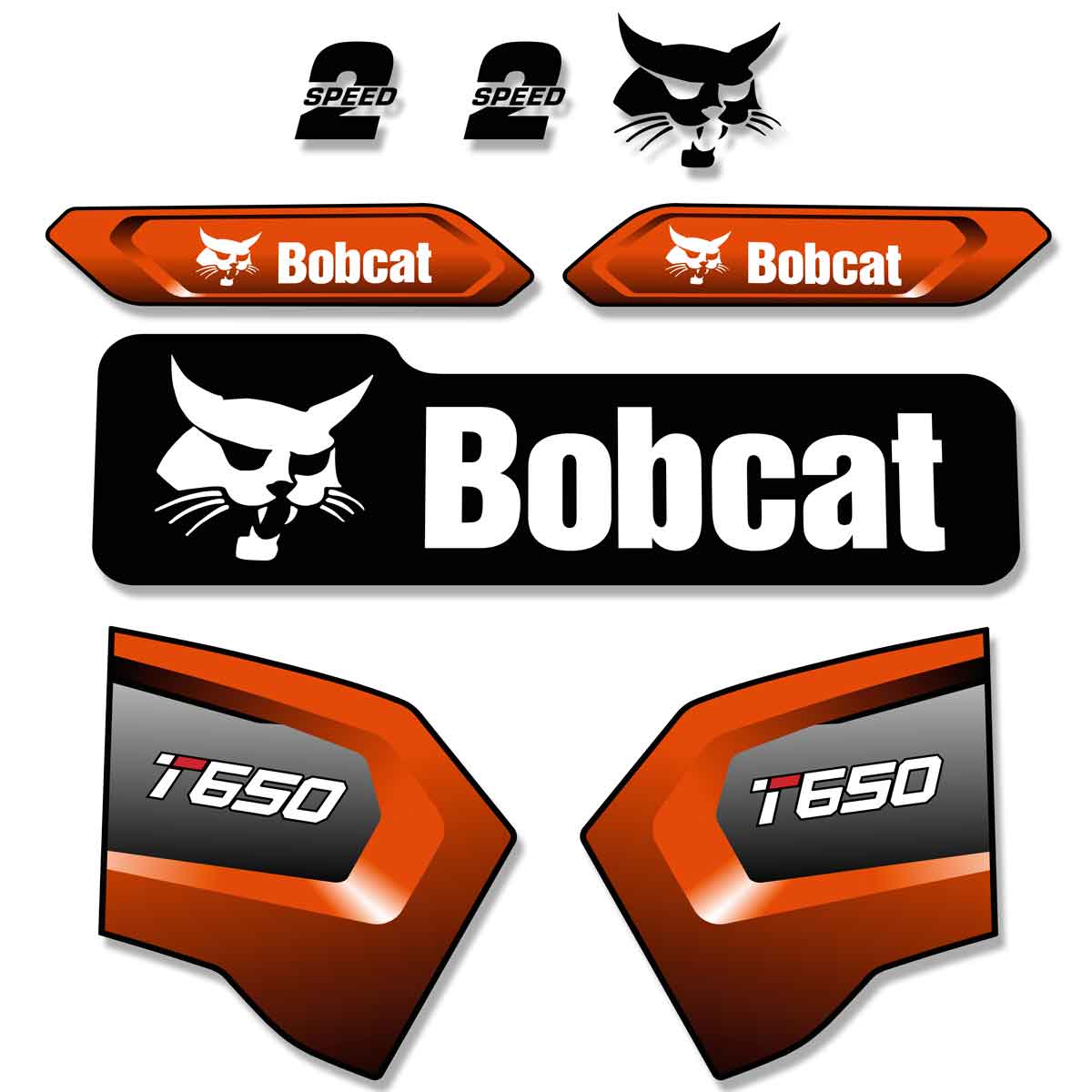 Bobcat T650 Decal Kit - Later Style