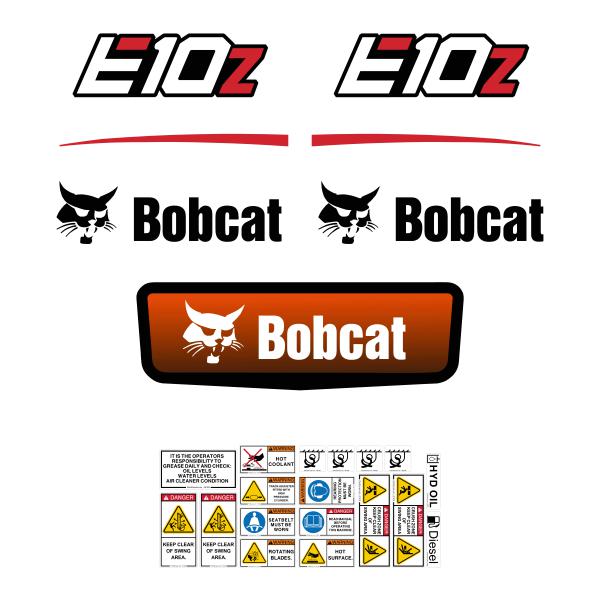 Bobcat E10Z Decal Kit