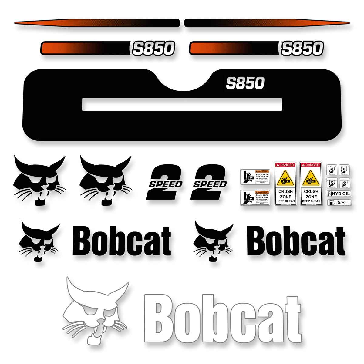 Bobcat S850 Decal Kit