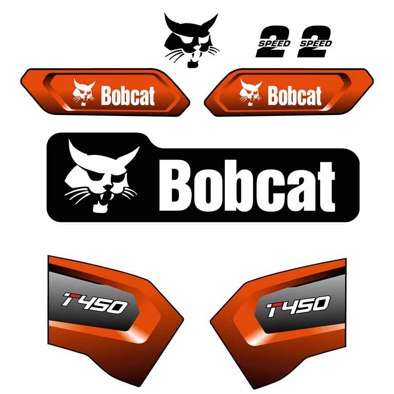 Bobcat T450 Decal Kit Latest Style