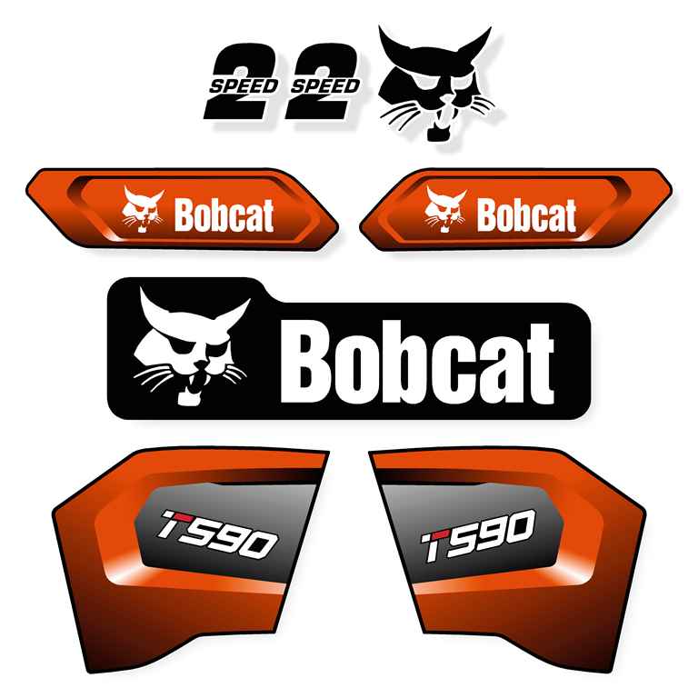 Bobcat T590 Decal Kit Later Style