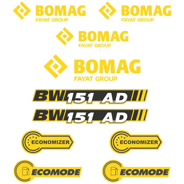 Bomag BW 151AD-50 Decal Kit