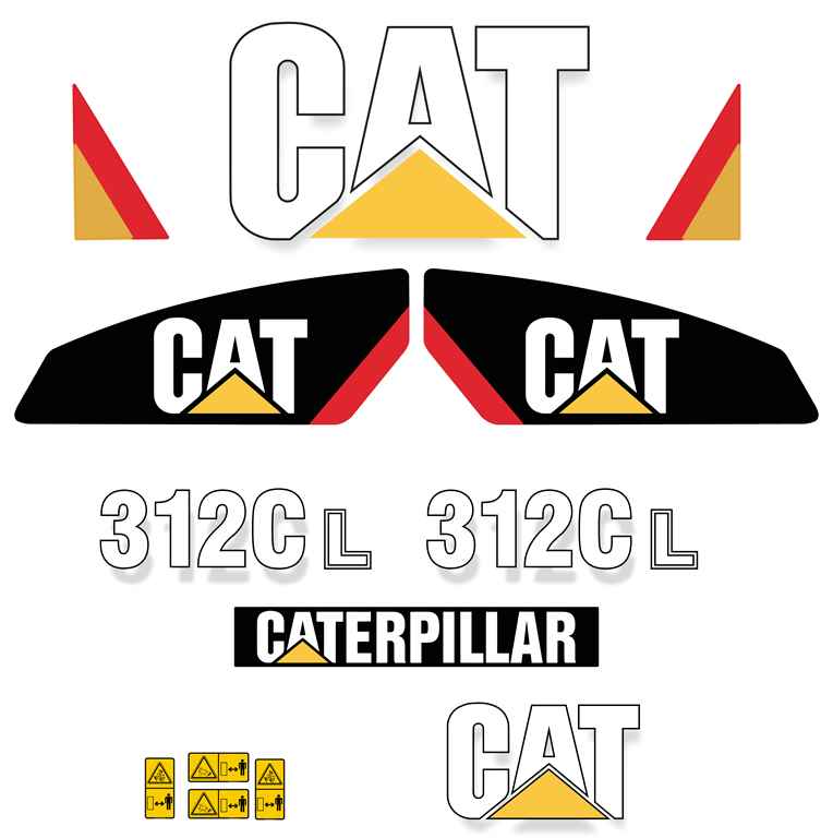 CAT 312C Decal Kit