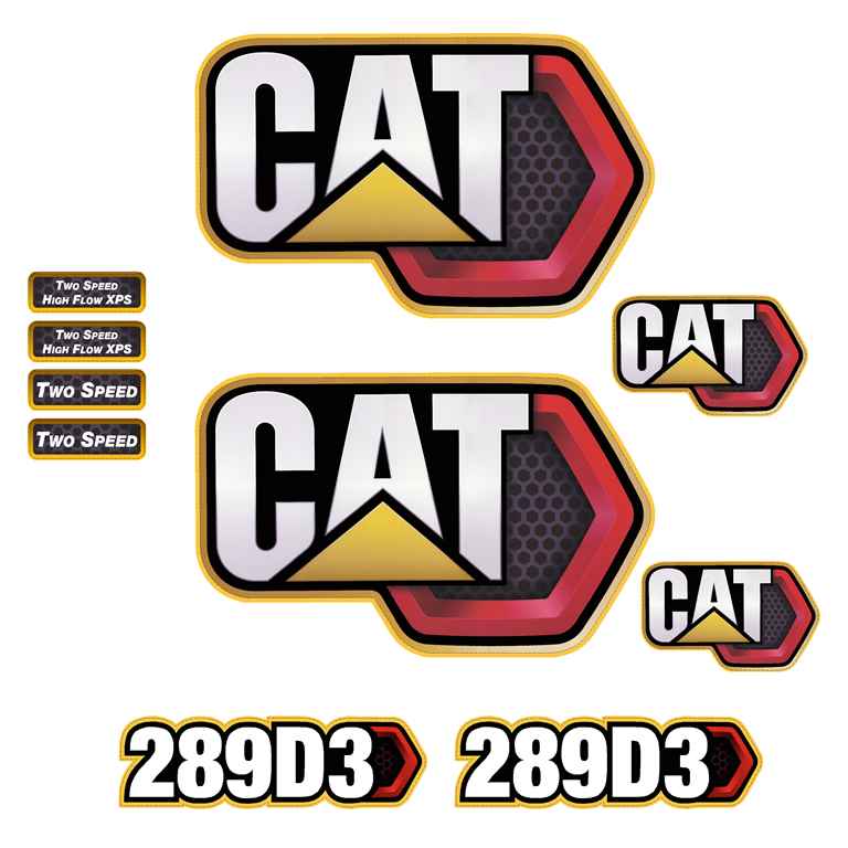 Brand New CAT Skid Steer Decal Set Kit (257B3) – Full Sticker Kit, Free Shipping