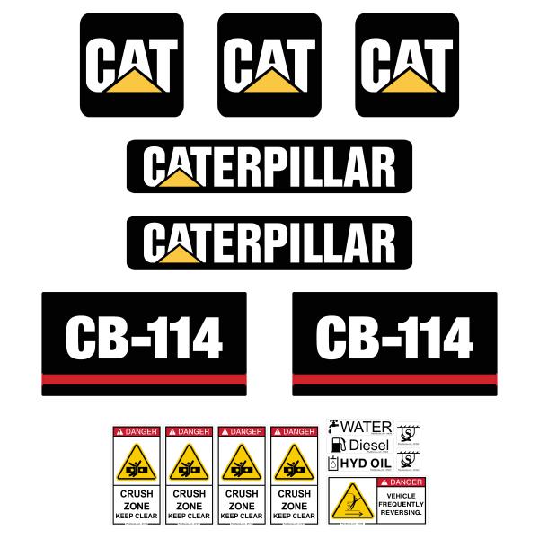 CAT CB114 Decal Kit - Roller