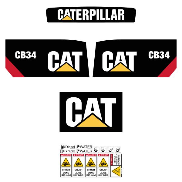 CAT CB34 Decal Kit