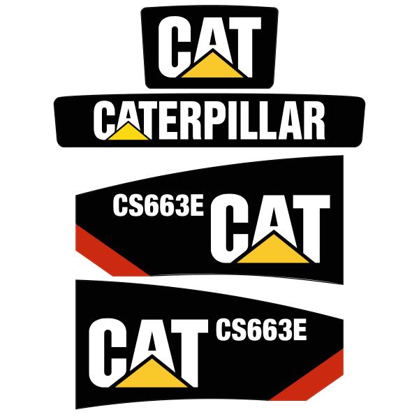 CAT CS663E Decal Kit - Roller - LATER STYLE KIT