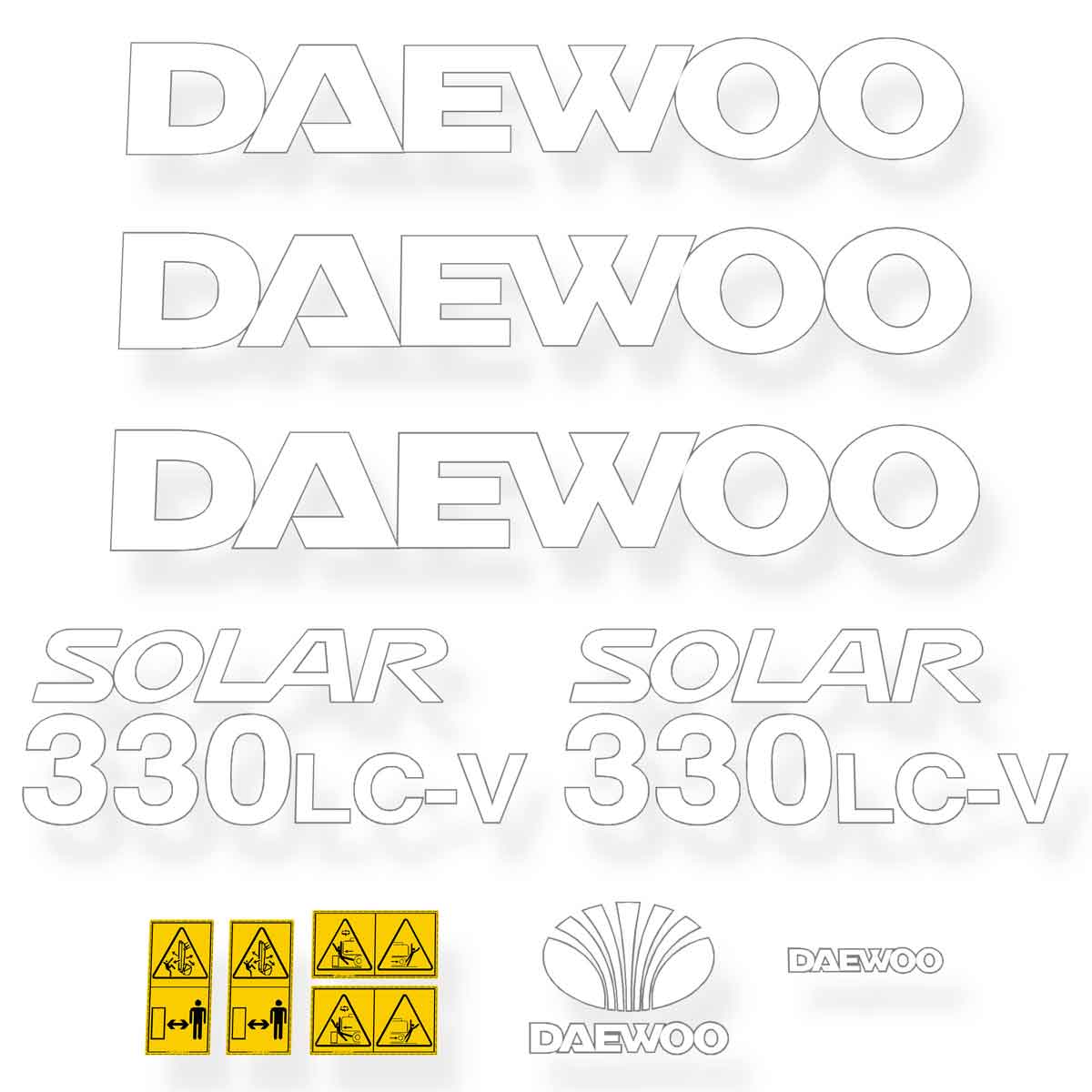 Daewoo Solar 330 LC V Decals