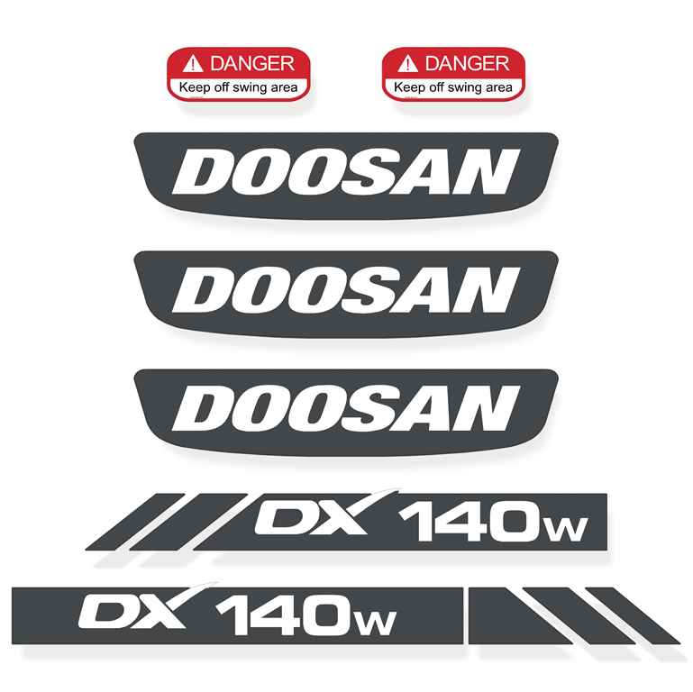 Doosan DX140W -3 Decal Kit