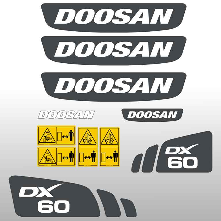 Doosan DX60 Decal Kit