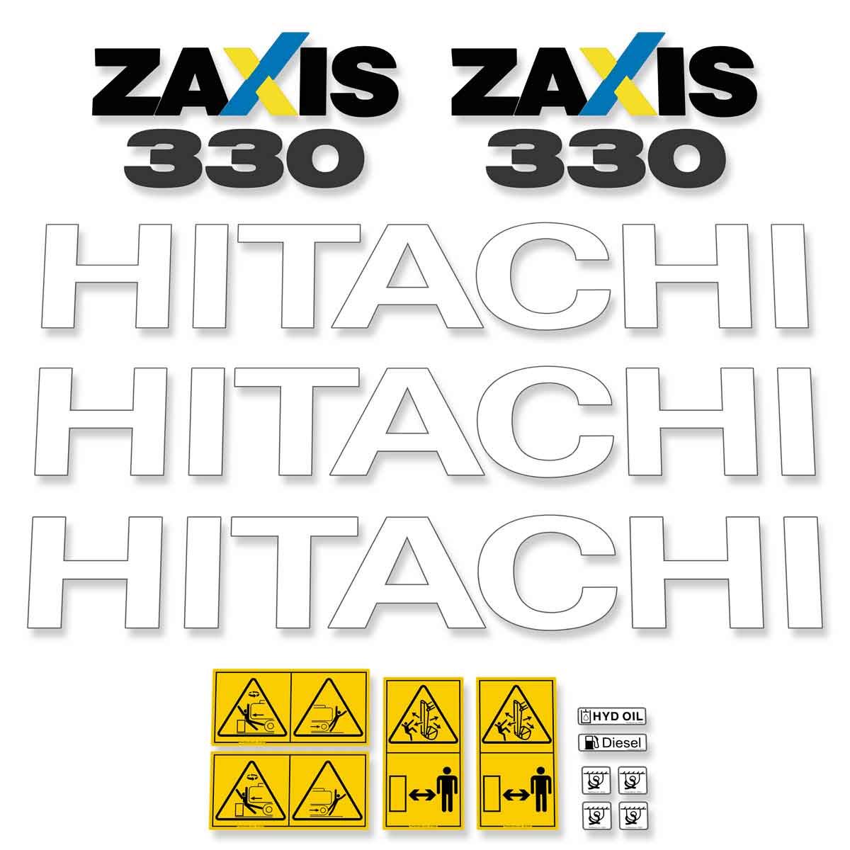 Heavy Construction Machinery Decals & Sticker Kits, Shipped within