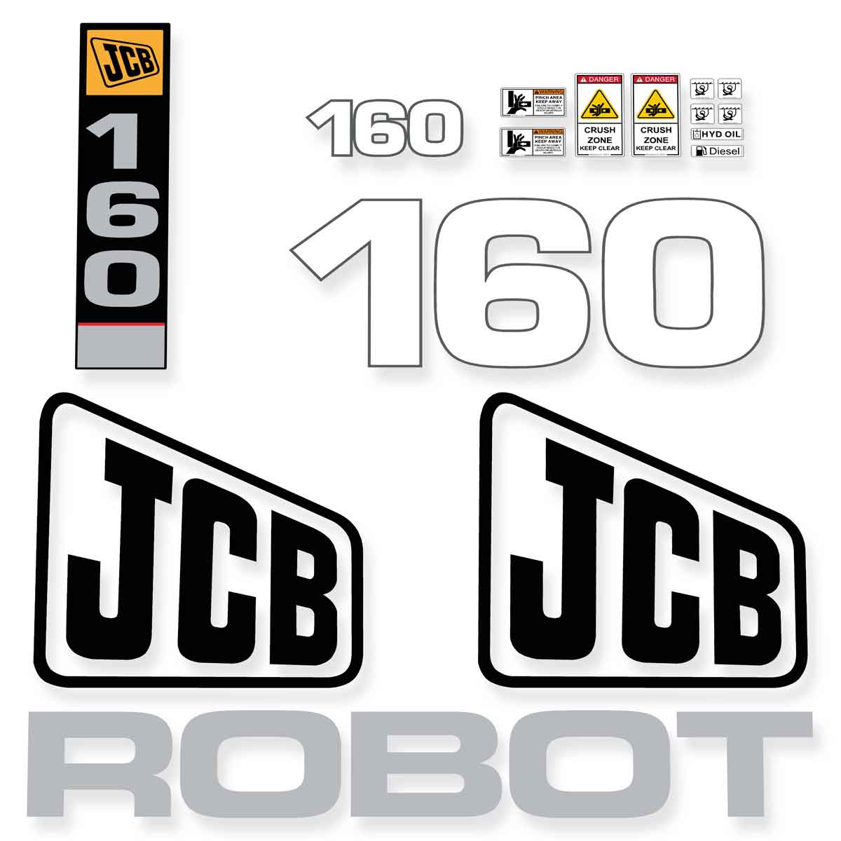 JCB 160 Robot Decals