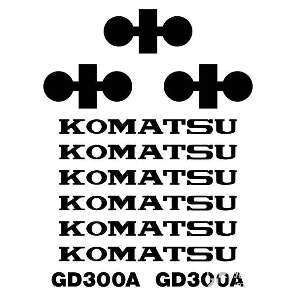 Komatsu GD300A Decal Kit -