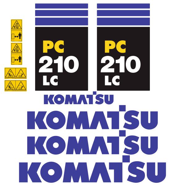 Komatsu PC210-7 LC Decal Kit - Excavator