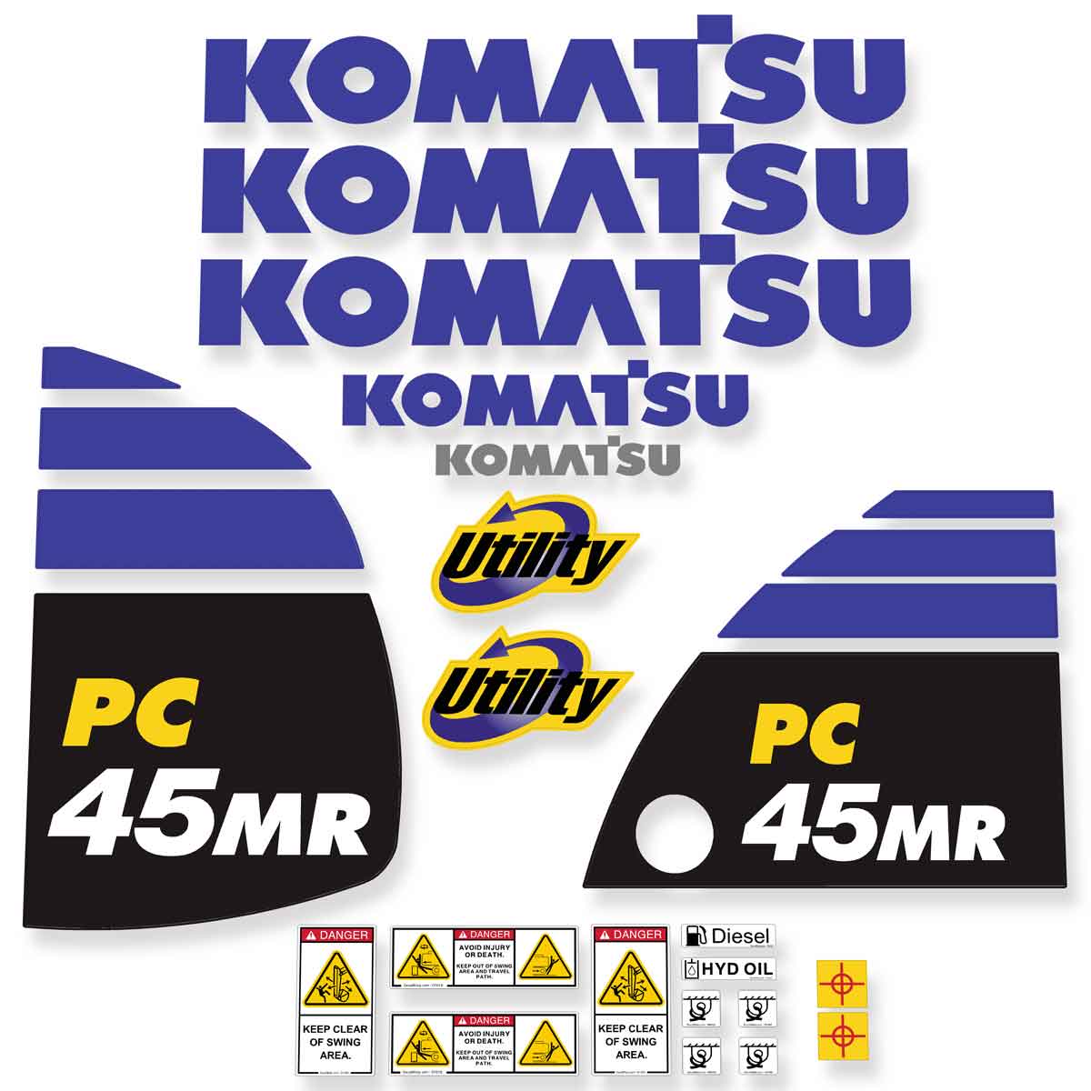 Komatsu PC45MR-5 Decals