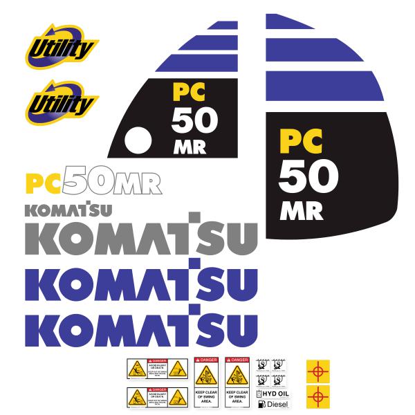 Komatsu PC50MR-2 Decal Kit