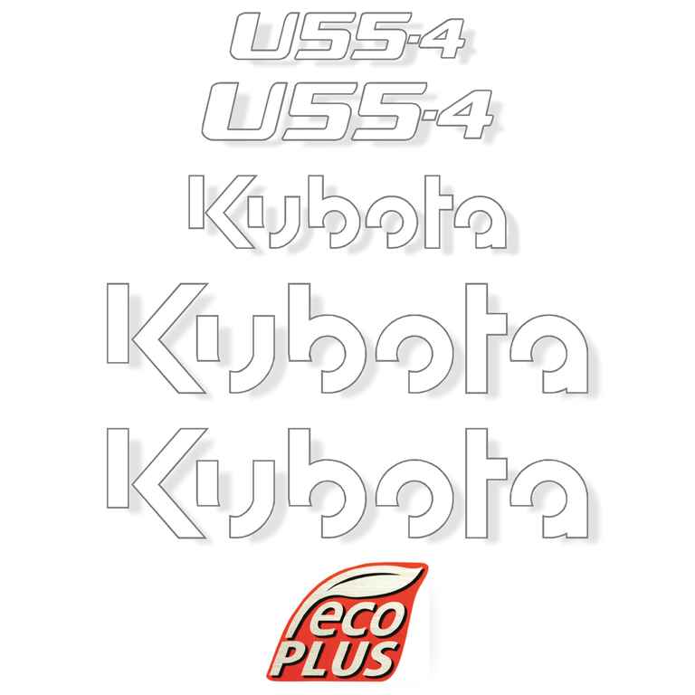Kubota U55-4 Decal Kit Later Style