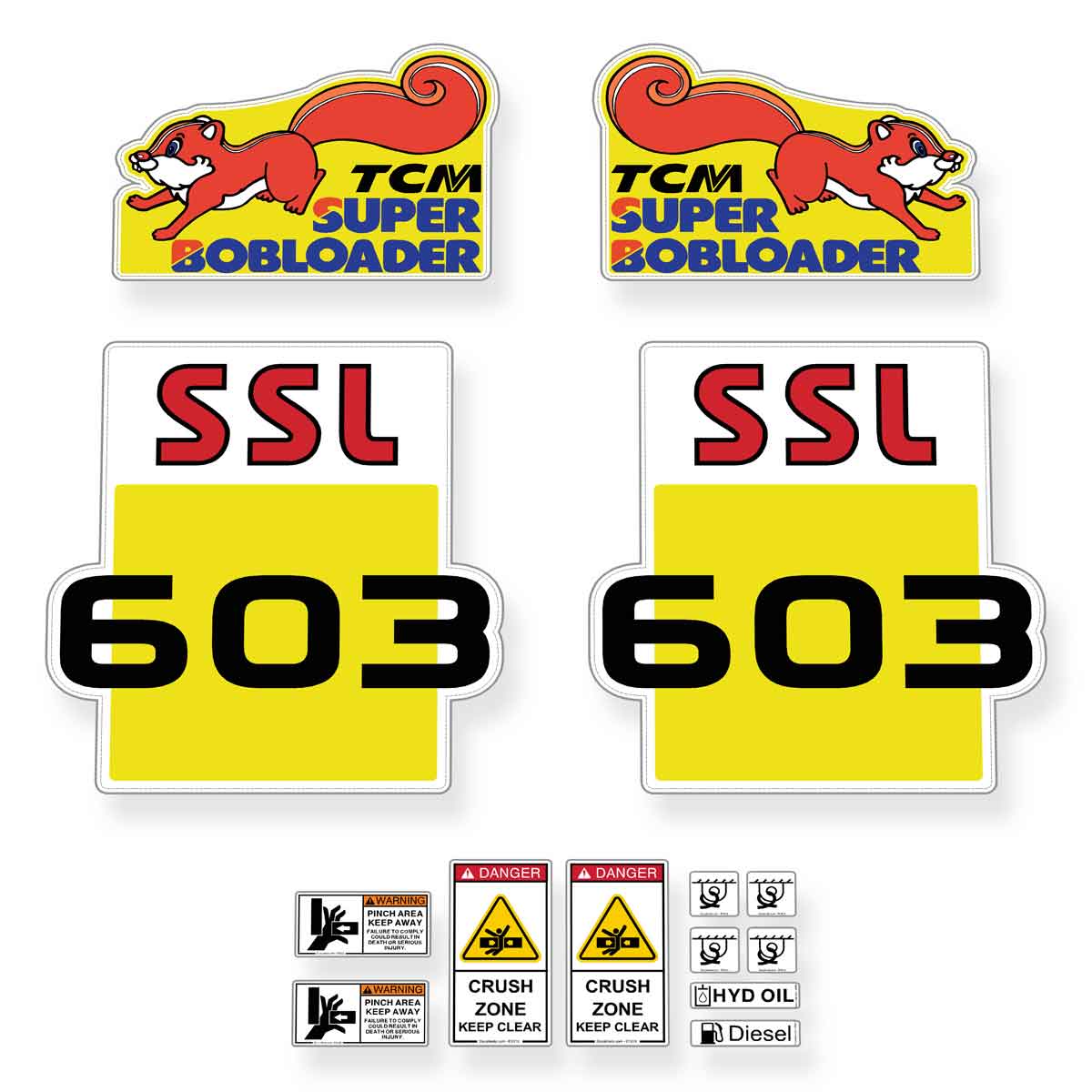 TCM SSL 603 Decals
