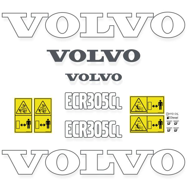 Volvo ECR305 CL Decal Kit