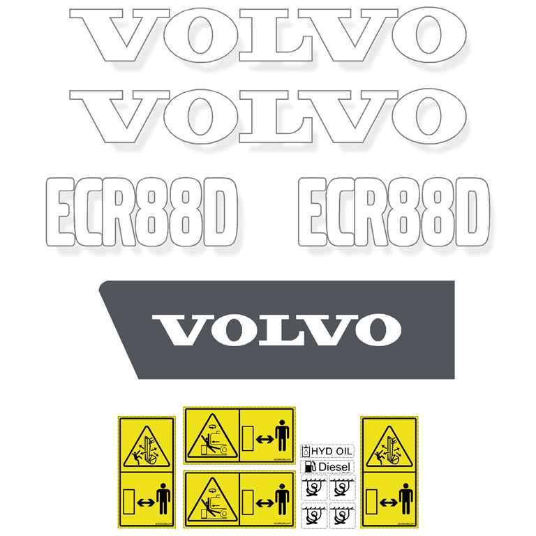 Volvo ECR88D Decal Kit