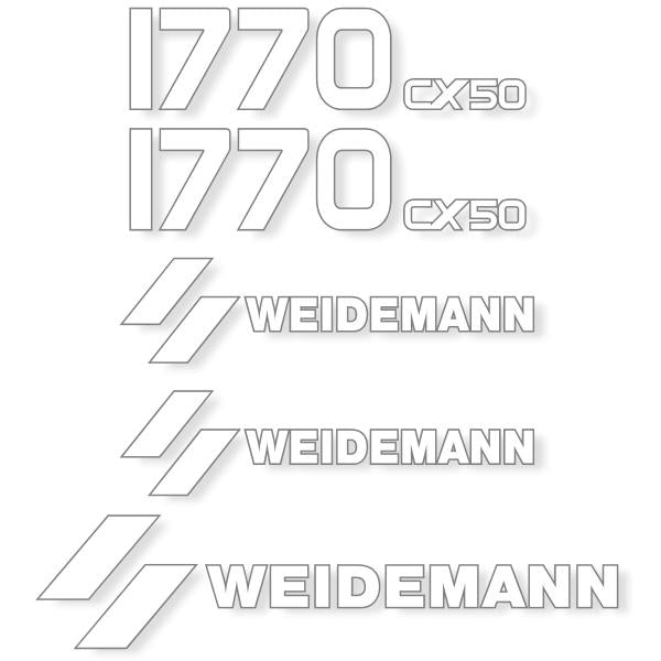 Weidemann 1770 CX50 Decal Kit - Wheel Loader