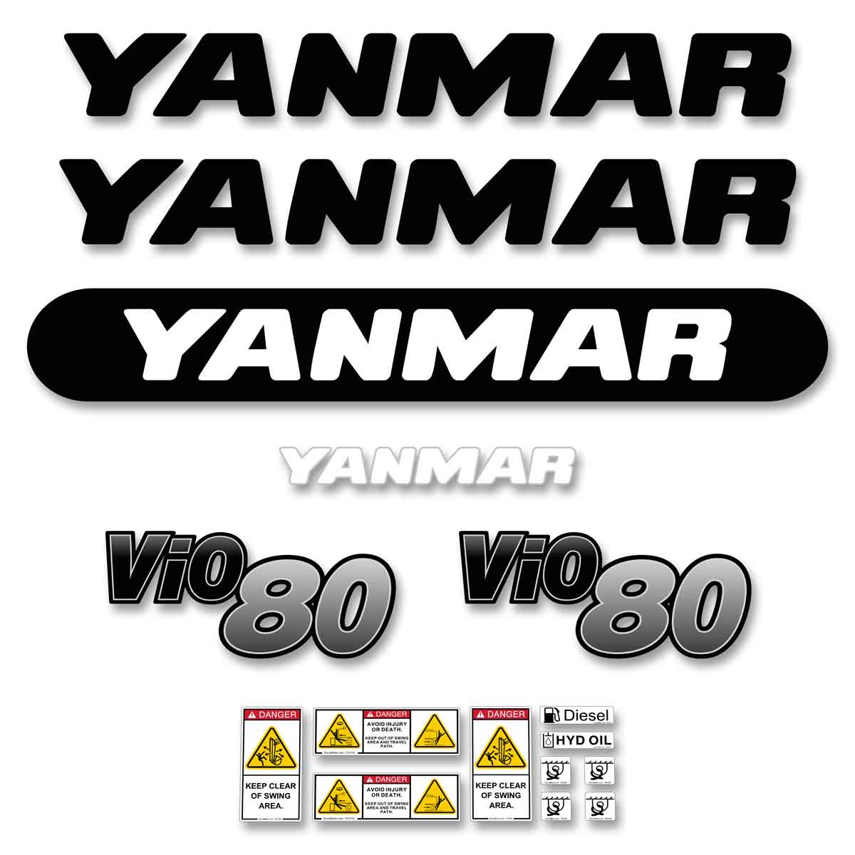 Yanmar Vio80-1A Decal Kit