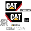 CAT 120M Decals Stickers Set