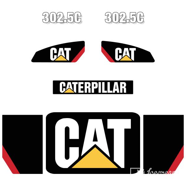 CAT 302.5C Decal Kit
