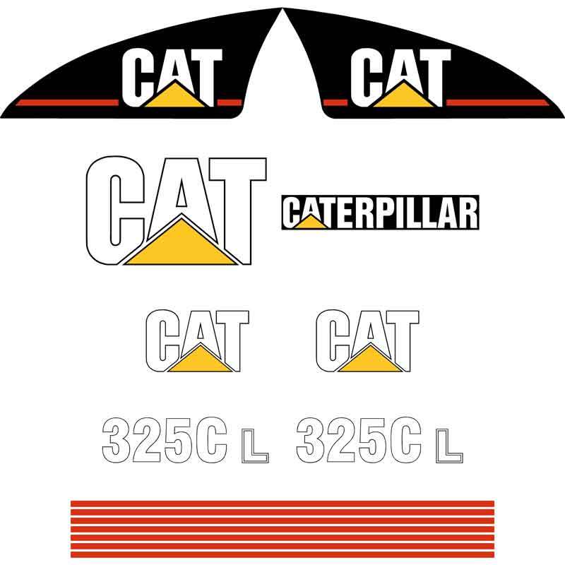 325C L Decal Sticker Set
