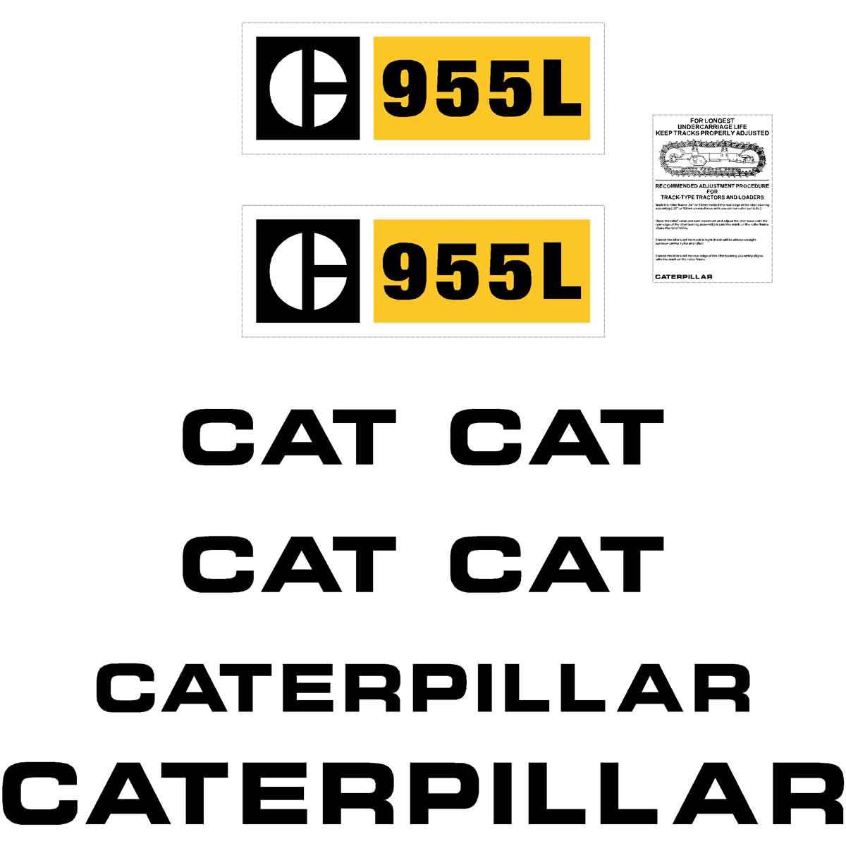 955L Decals Stickers Set
