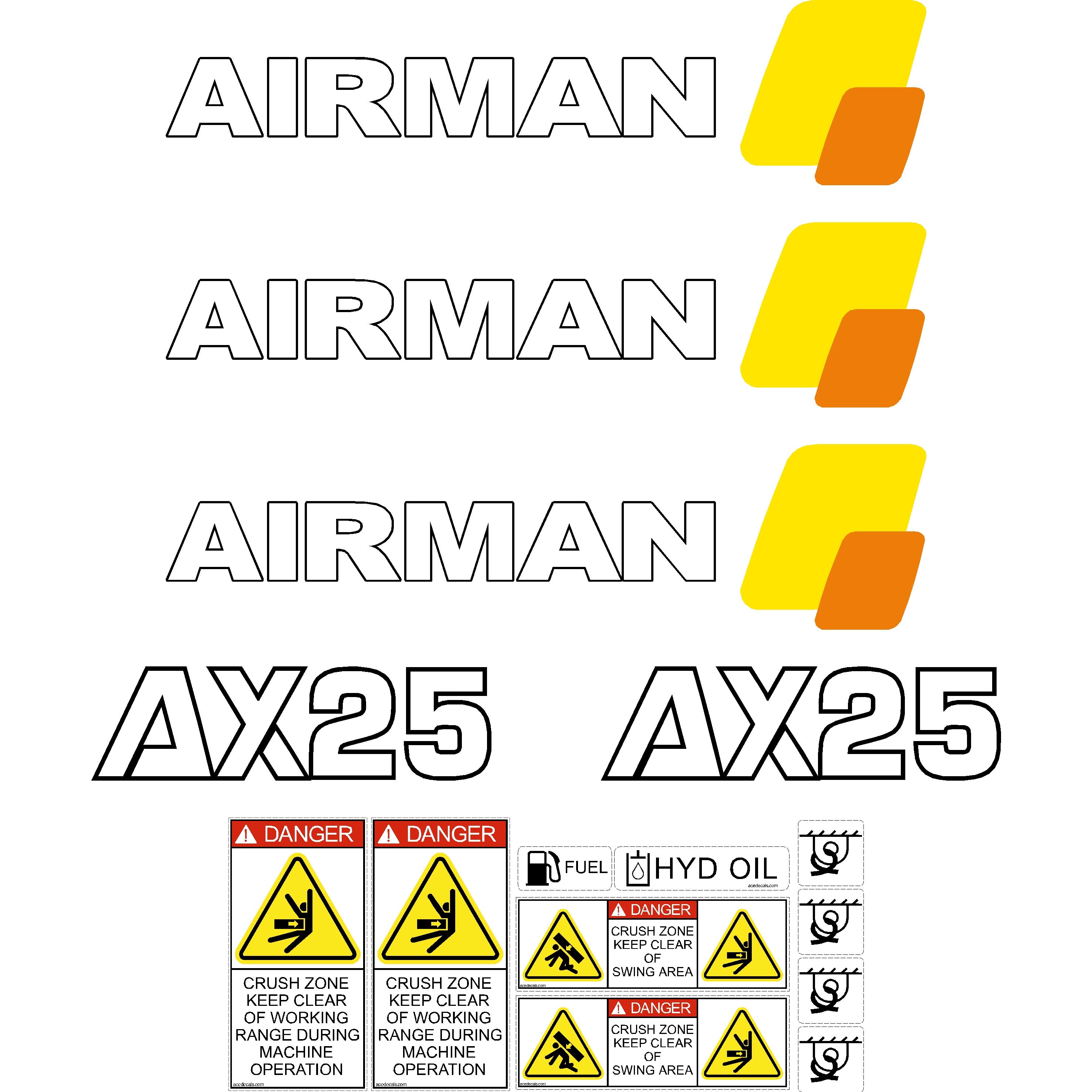 Airman AX25-2 Decals