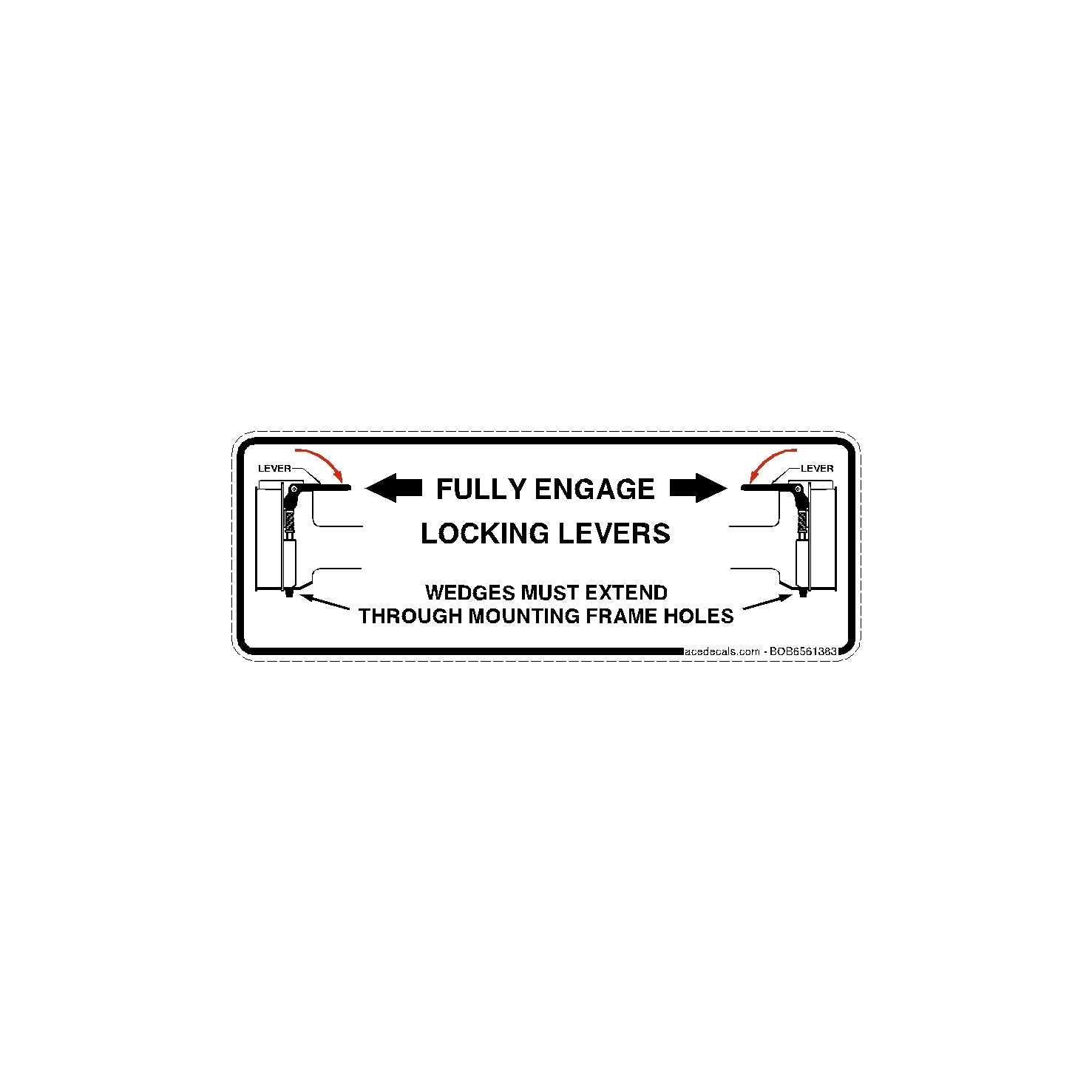 bobcat Engage Locking levers decal 6561383
