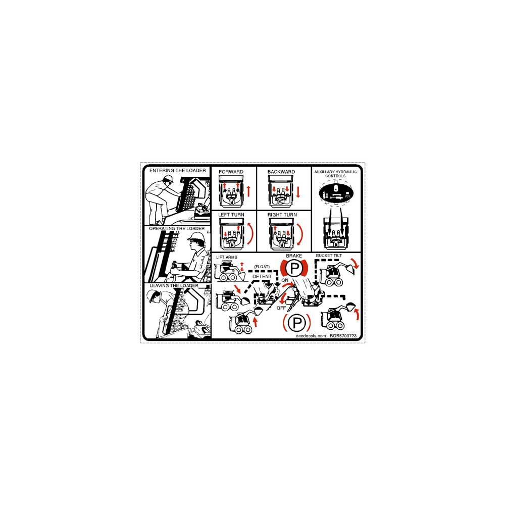 SKID STEER CONTROLS DECAL 6703723