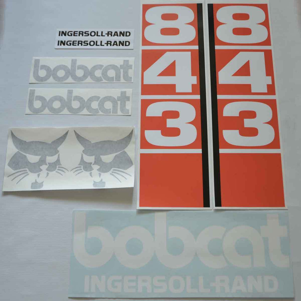 Melroe Bobcat 843 Skid Loader Marking Decal Set - 1987 Thru 1991