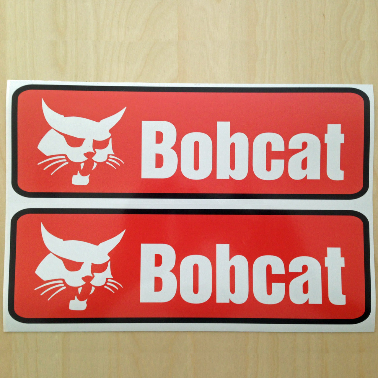 Two Bobcat Printed Orange Decals Stickers