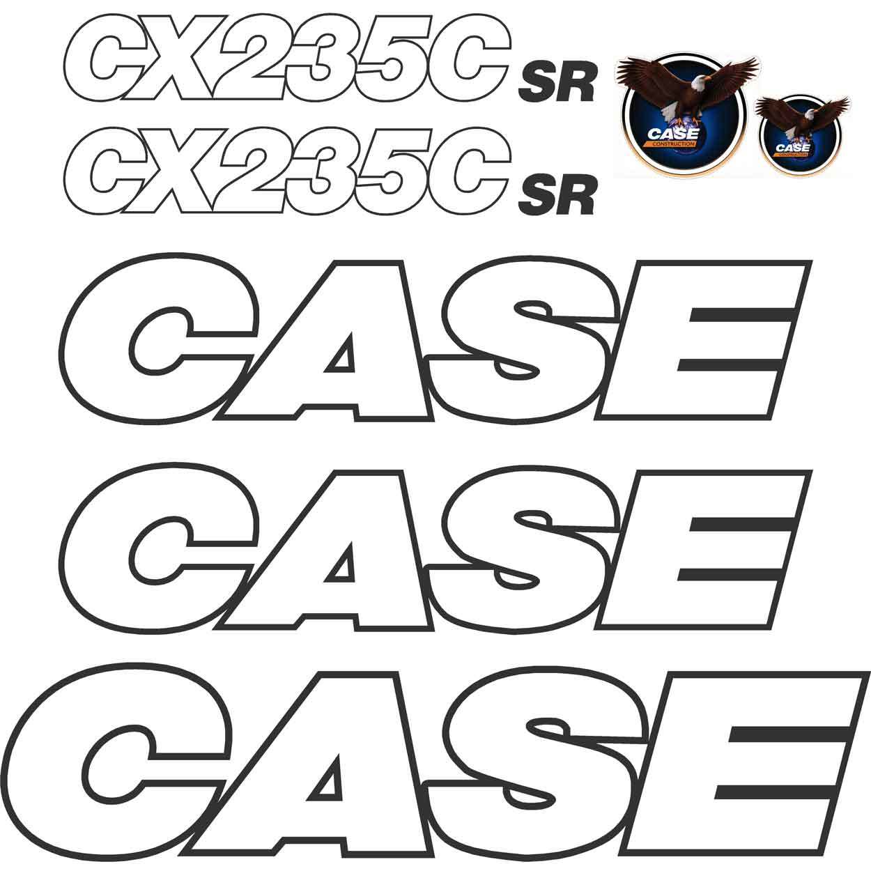 Case CX235C SR Later Decals