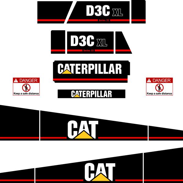 CAT D3C III Series 3 Decal Kit