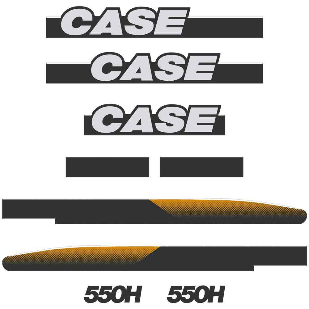 Case 550H Decals Sticker Set