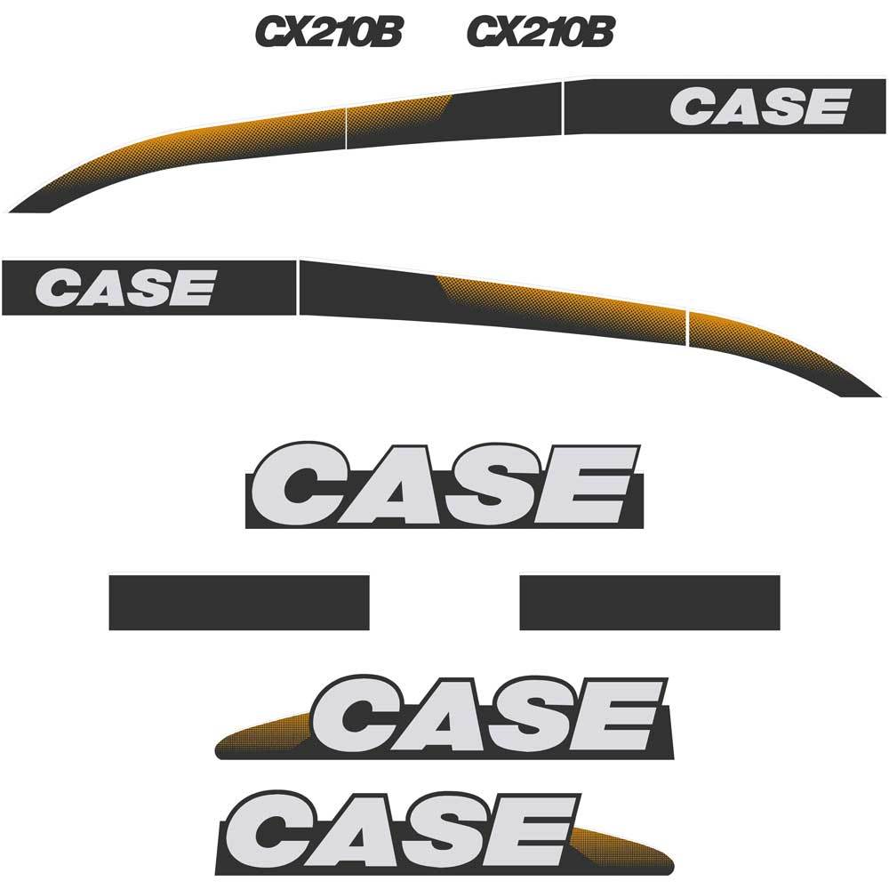 Case CX210B Decals Stickers