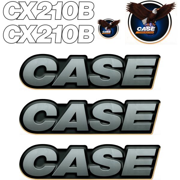 Case CX210B Decal Kit Metallic Style