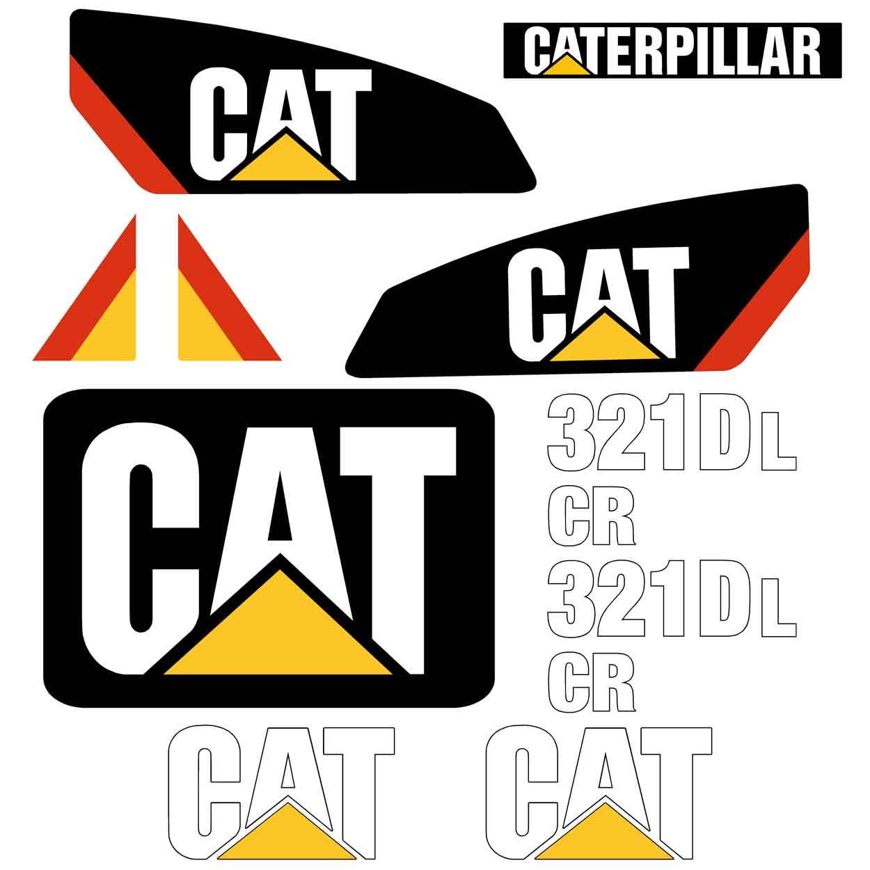 Cat 321D LCR Decals