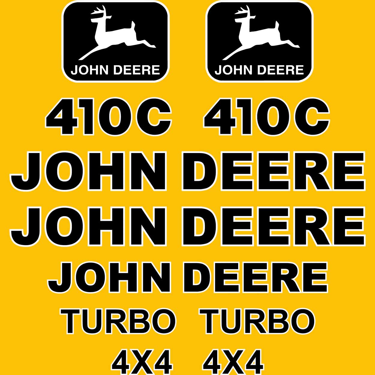 Deere 410C Decal Kit
