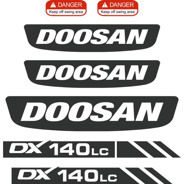 Doosan DX140LC Decal Kit
