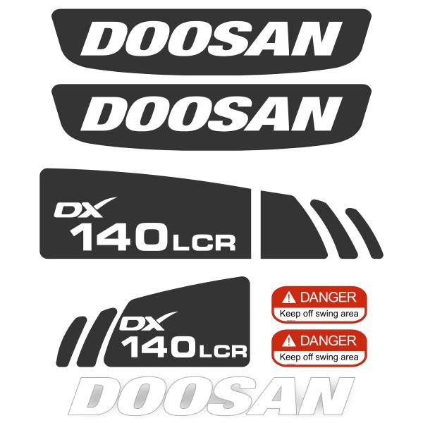 Doosan DX140LCR Decal Kit