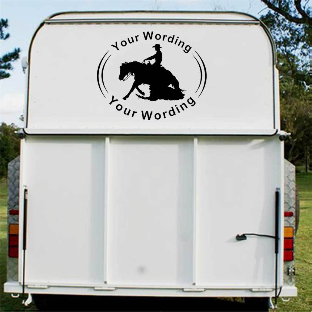 Reining Horse Float Decal - 1003