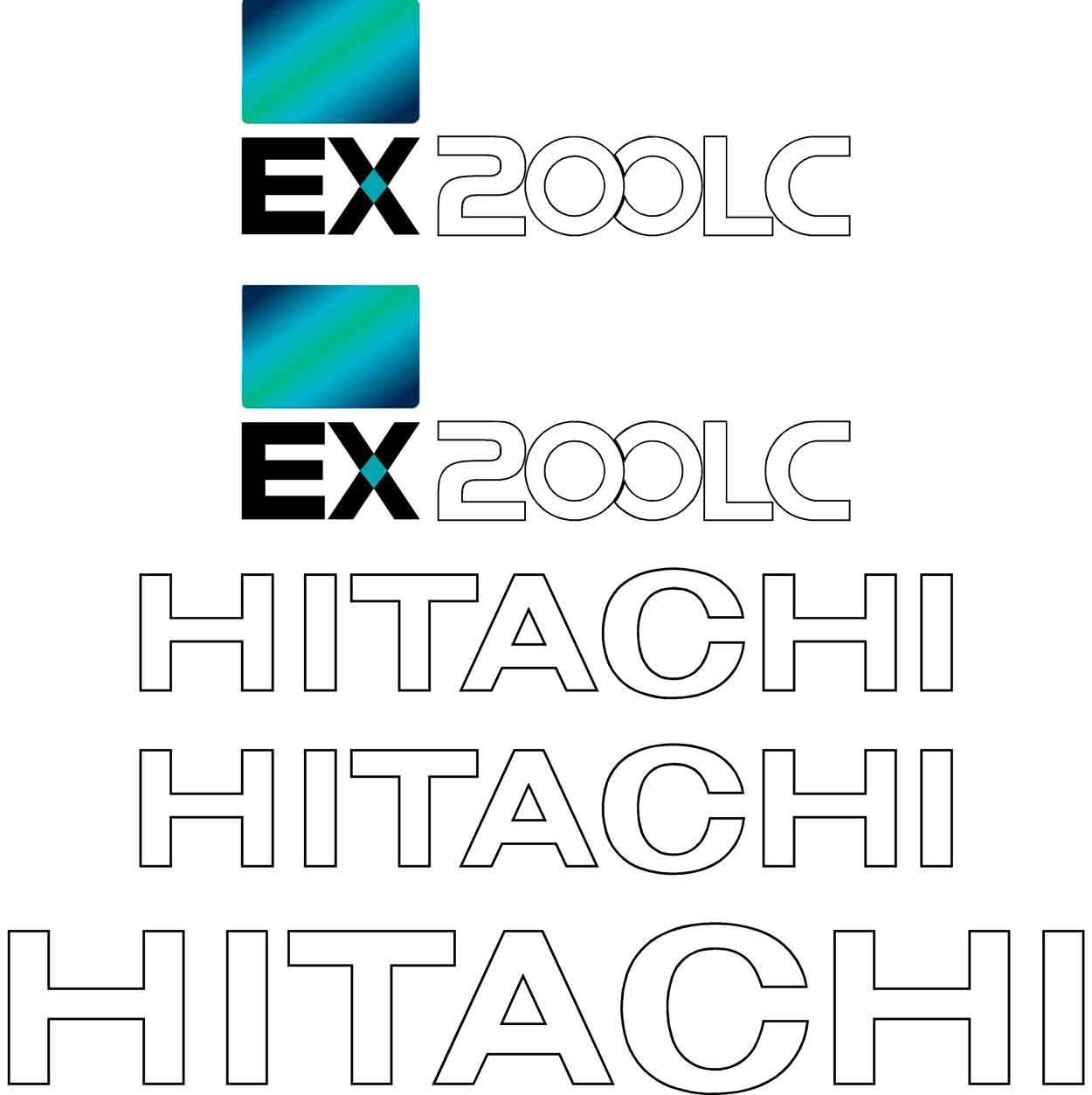 Hitachi EX200-5 LC Decals