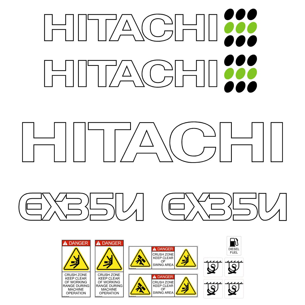 Hitachi EX35U Decal Kit