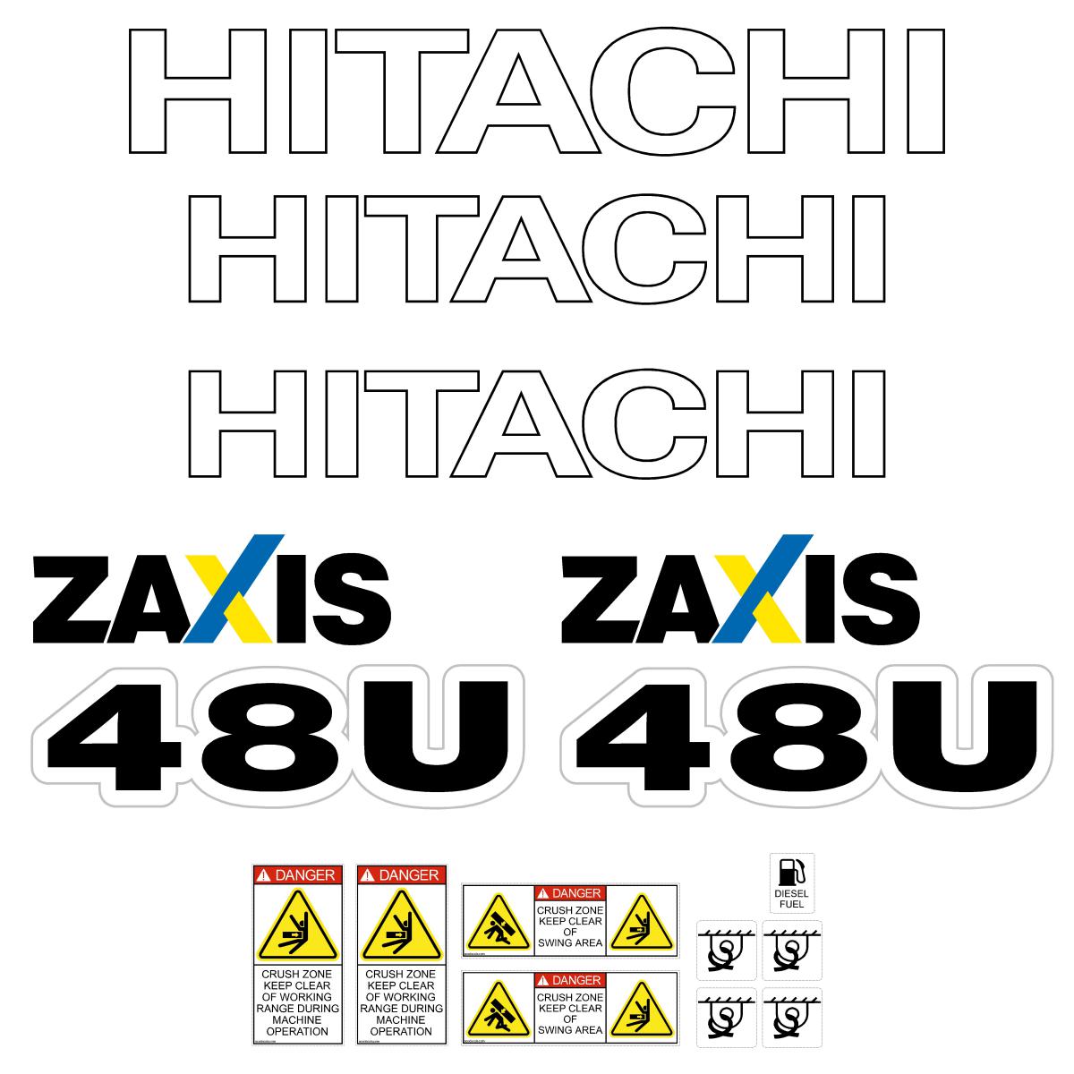 Hitachi ZX48U-5 Decal Kit